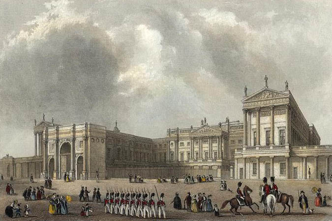 Buckingham Palace with the Marble Arch - Image Courtesy : Wikipedia